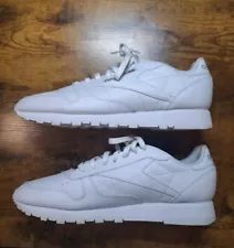 Reebok Classic Leather White Grey Mens Shoes Size 13 (Clean, Tight Fit For Me)