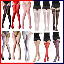 Lady's Lace Top Stay Up Thigh-High Stockings Sexy Pantyhose Socks For Women