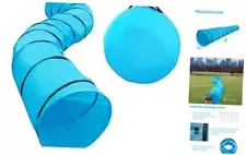 Dog Tunnel, Agility Equipment, 18 Ft Long, 24" Open, Polyester, Tunnels Blue