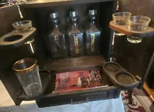 RARE Vtg PORTABLE LIQUOR CABINET BAR