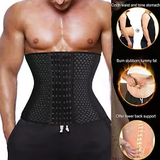 Mens Waist Trainer Body Shaper Tummy Control Girdle Belt Belly Fat Burner Corset