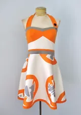 Her Universe Star Wars BB-8 Tied Halter Top Skater Skirt Dress Costume Cosplay M