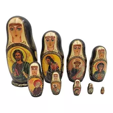 Russian Nesting Dolls Signed By Artist Zhoorov St Petersburg Russia Mary Jesus