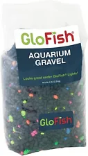 GloFish Aquarium Gravel, Fish Tank Gravel, Black With Fluorescent Highlights-5lb