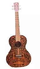 Real ukulele concert Tribal Guitar Center Bought - Real Wood