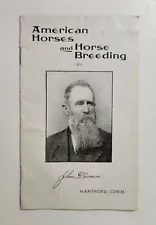 Original 1897 Introductory Sales Brochure For American Horses & Breeding Book