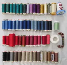 HUGE LOT OF 60+ SPOOLS POLYESTER NEEDLEPOINT EMBROIDERY THREAD CR22