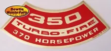 1970 70 CORVETTE LT1 350 370HP TURBO-FIRE ENGINE AIR CLEANER DECAL CAMARO NOVA