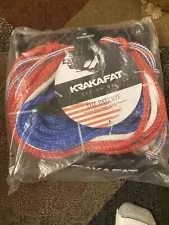 KRAKAFAT 75ft Water Ski Rope for Water Skiing ~ comfortable 12" EVA Grip Deep V