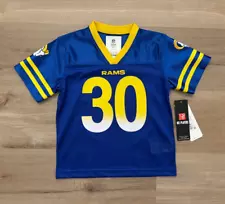 NWT NFL Team LA Rams Todd Gurley #30 Jersey Kids Toddler 4T Football Blue Gold