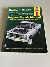 Haynes Repair Manual Dodge Pick Ups 1974 Through 1993 #30040 (For: 1989 Dodge Raider)