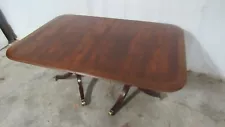 Flame Mahogany Banquet Dining Table Pedestal Beautiful