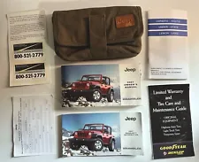 2007 Jeep Wrangler Owners Manual W/ Army Green Canvas Case