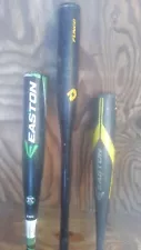 lot of 3 aluminium base ball bats Easton Ghost Demerini