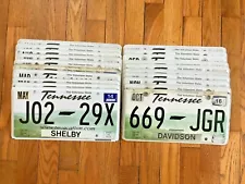 20 Tennessee License Plates - Craft Condition