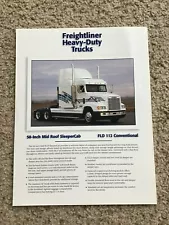 1996 freightliner heavy-duty trucks Sleeper cab original sales handout.