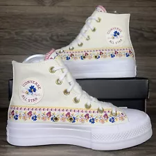 Converse Women's Chuck Taylor All Star Lift Embroidered Floral Platform Sneakers