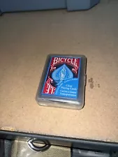 VTG BICYCLE CLEAR Deck Plastic Case Playing Cards for Pool Beach Easy to Clean