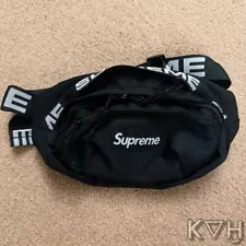 Supreme SS18 Waist Bag Cross body Bag Fanny Pack BLK Cordura