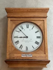 Vintage Rare Self Winding Clock Co New York Wall Western Union Time Wall Clock