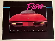 Vintage 1984 Pontiac Fiero New Car Dealer Sales & Price Brochure Advertisement