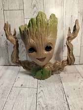 Baby Groot Arms Up Plastic Planter Plant Holder 6" Tall Guardians Of The Galaxy