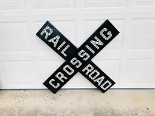 Antique Porcelain Railroad Crossing Sign Jewels Cat Eyes GRS General Railway