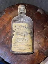 Rare Vinatge Old Pappy Brand Bourbon Whiskey Bottle 1/2 Pint Empty Cool Label