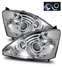 FITS HONDA CIVIC SI HATCHBACK 2002-2003 HALO PROJECTOR CHROME HEADLIGHTS (For: 2003 Honda Civic Si)