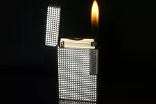 ST Dupont Vintage Lighter Ligne Large Silver plated Working #ST45