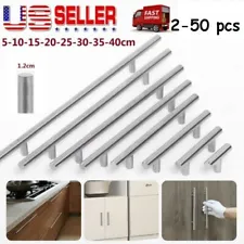 Lot 4"~16" Modern Stainless Steel Kitchen Cabinet T Bar Pulls Handles Solid US