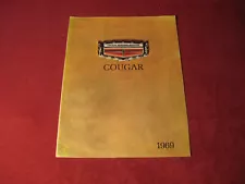 1969 Mercury Cougar Sales Brochure Booklet Catalog Old