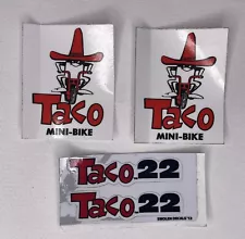 Taco Mini Bike Taco 22 Decal Stickers Motorcycle