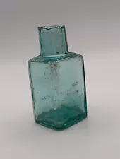 3 Inch Square Aqua Inkwell