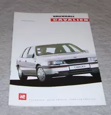 VAUXHALL CAVALIER RANGE SALES BROCHURE 1990 Models Ed 1 Oct 1989 Pub V7358