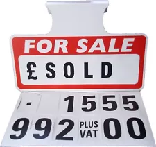 New Listing10 Red For Sale Sign Board, Car Price/Pricing Sun Visor Vehicle/Auto Price Kit