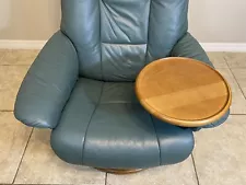 Large 12.5” Ekornes Stressless Swivel Swing Table Recliner Furniture Wood LEFT