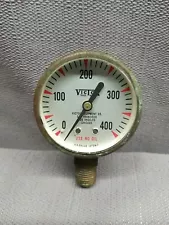 Vintage Brass Victor 400 PSI Gauge Steampunk 12729-1