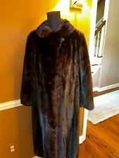 Fur Coat, Full Length, Size L, Brown