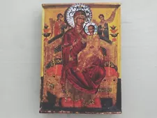 Orthodox Russian icon Holy Virgin Mary Pantanassa icon Wrapped Print on Canvas