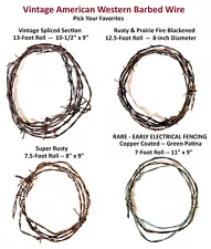 WREATH Old Vintage Rusty Barbed Wire Roll Western Ranch Rustic Farmhouse Decor