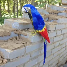 polyethylene&furs simulation parrot toy lovely blue macaw model gift about 45cm