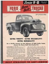 1950s Ford F-2 Series Truck Original Sales Brochure with specs