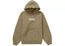 Supreme Box Logo Hoodie Dark Sand Size Medium FW23 Brand New In Hand Sweatshirt