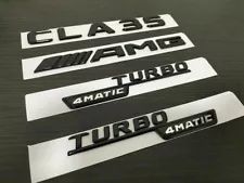 Gloss Black CLA35 AMG TURBO 4MATIC replacement Badge Emblem For C118 CLA Class