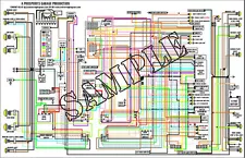 11 x 17 COLOR Wiring Diagram for Ford F100, F150, F250 F350 1965 Pickup Truck