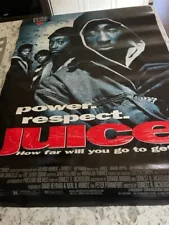 JUICE ORIGINAL ROLLED UNUSED MOVIE POSTER 1991 OMAR EPPS TUPAC SHAKUR DBL SIDED