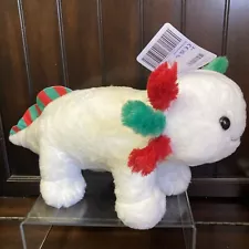 2023 Build A Bear Festive Fun Axolotl Red White Green Stuffed Plush 18” L NWT EC