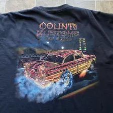 Counts Kustoms Las Vegas Graphic T-shirt Mens 2XL Black Short Sleeve Hotrod