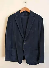 Drake's Men's Navy Corduroy Suit Size 42/44